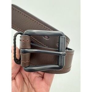 Dickies Men's Leather Belt Sz 34 Brown Black Buckle Workwear Casual Dress‎